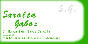 sarolta gabos business card